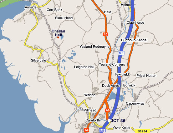 Map of the Silverdale area